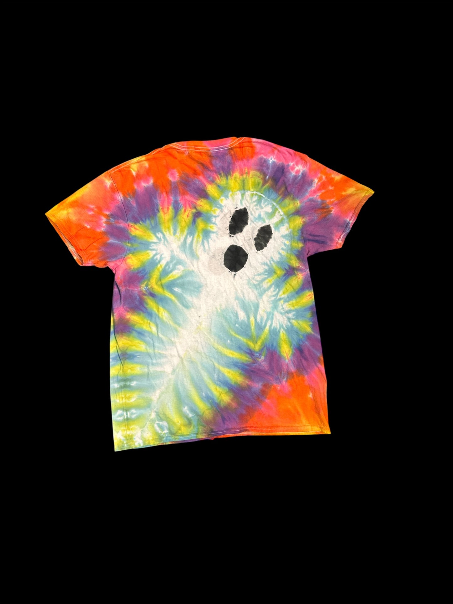 Large Glowing Radioactive Ghost Tie Dye Shirt