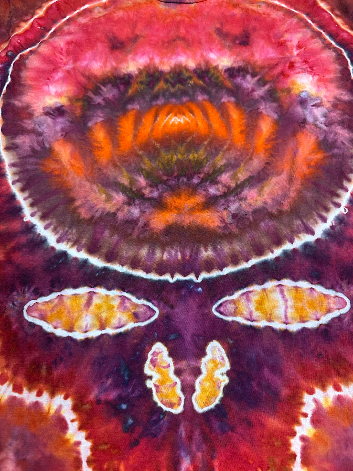 Bright red Stealie Tie Dye Shirt - 2XL