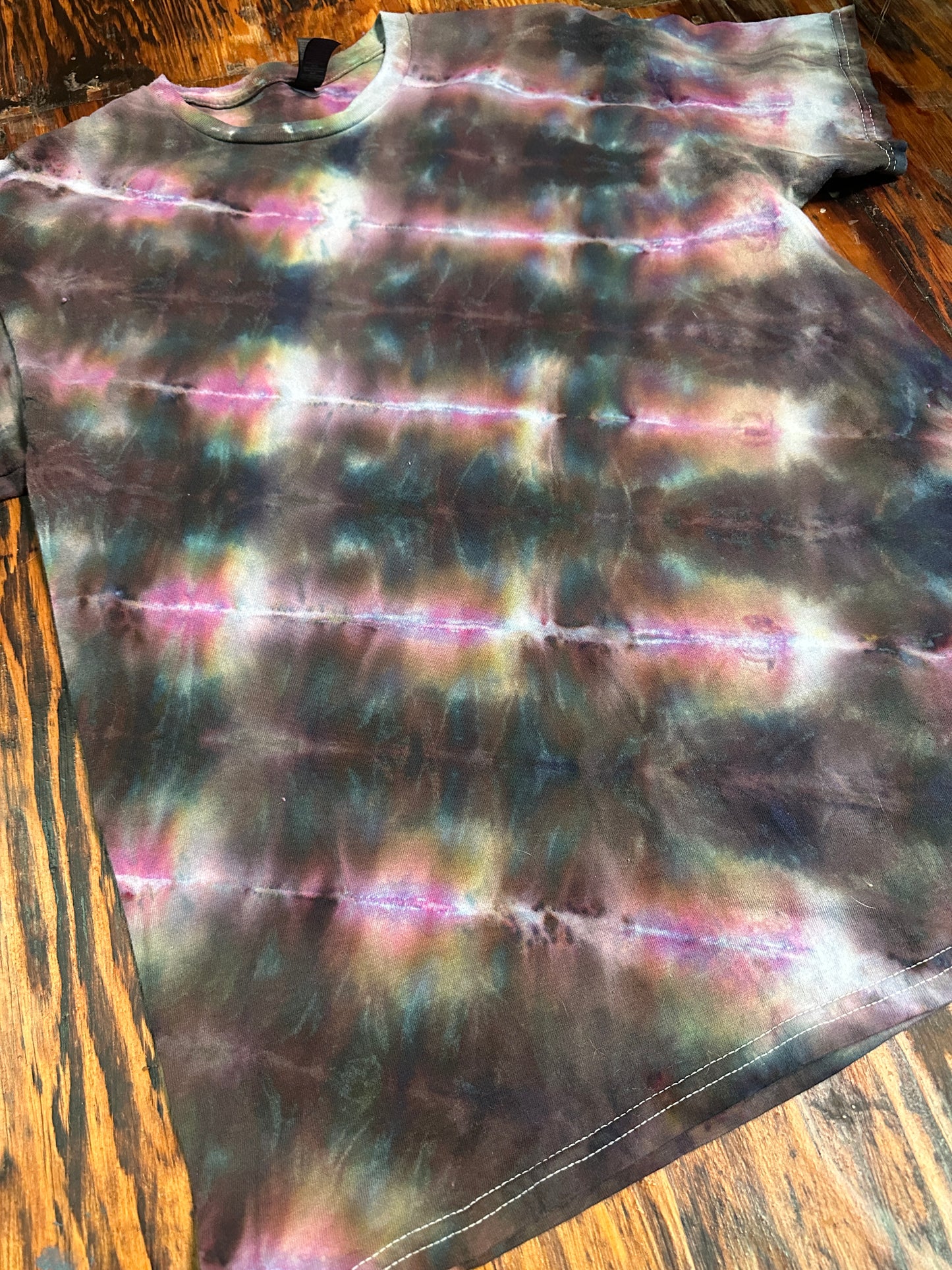 Medium Raven Striped Tie Dye Shirt