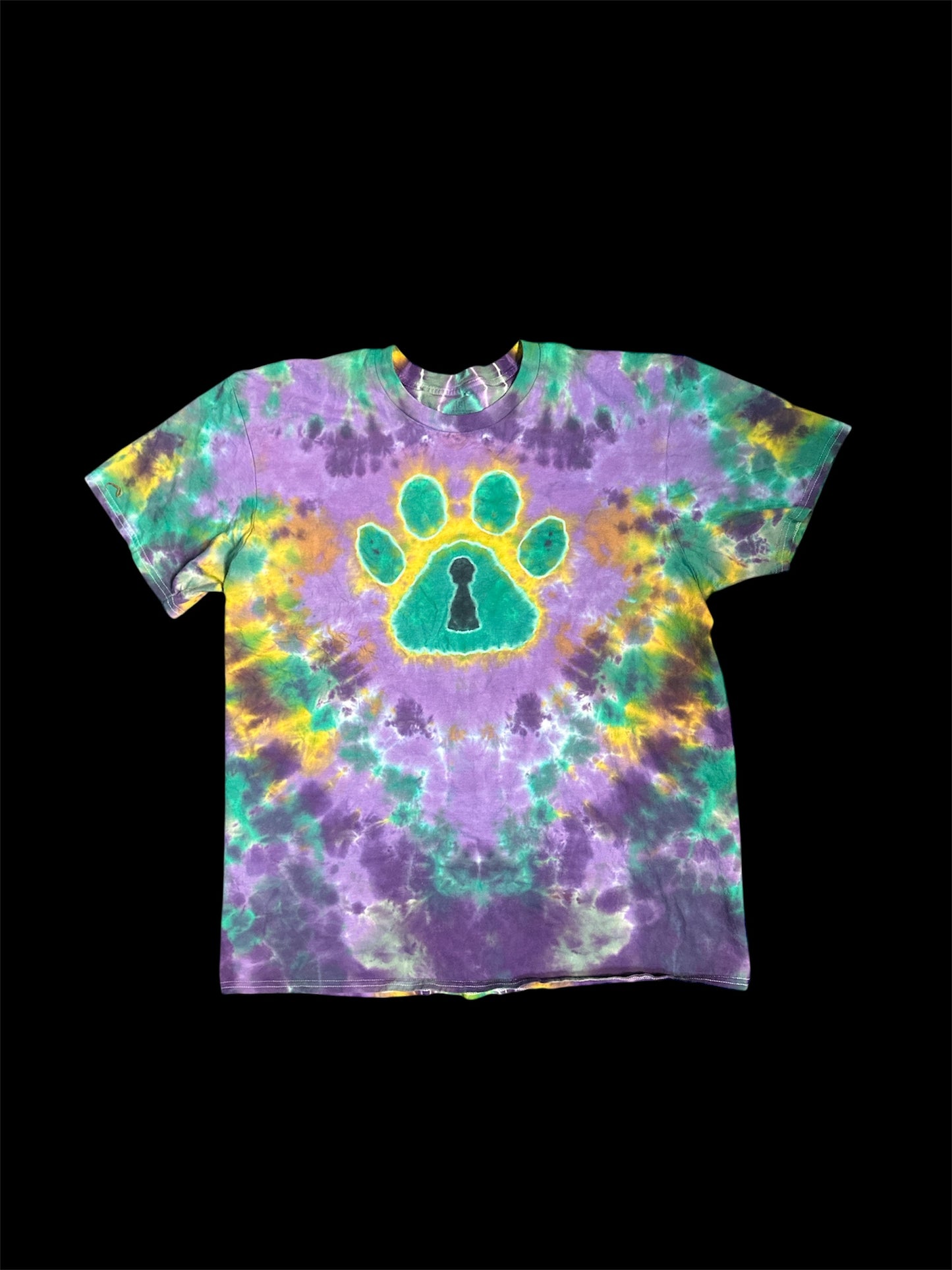2025 Pawprint LockHeart Tie Dye Shirt