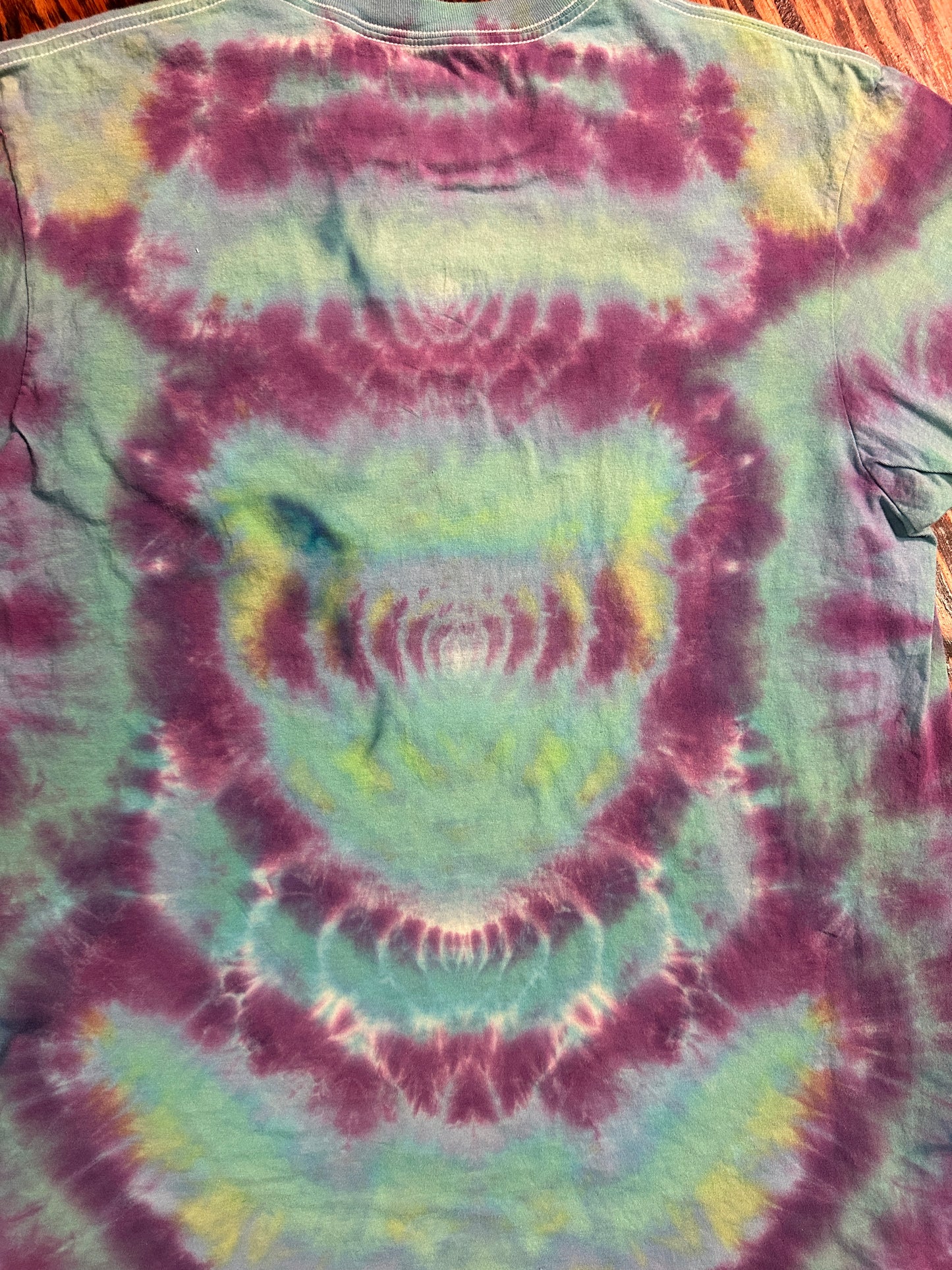 XL Teal and Purple Pot Leaf Tie Dye Shirt