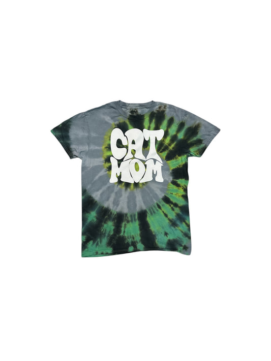 Cat Mom Custom color Tie Dye Shirt