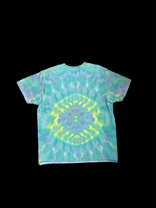 2XL Neon Pastel Pot Leaf Tie Dye Shirt