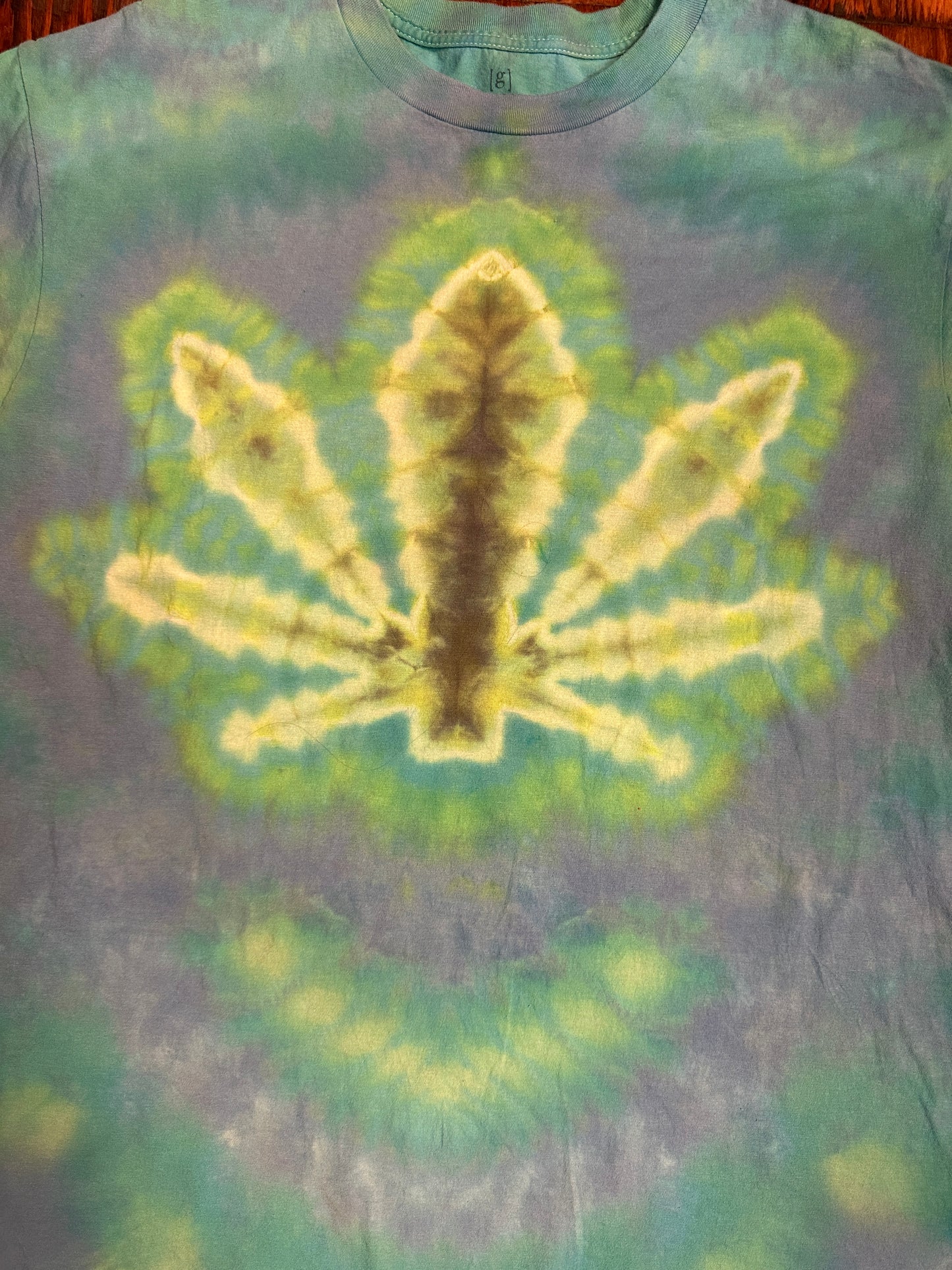 2XL Neon Pastel Pot Leaf Tie Dye Shirt