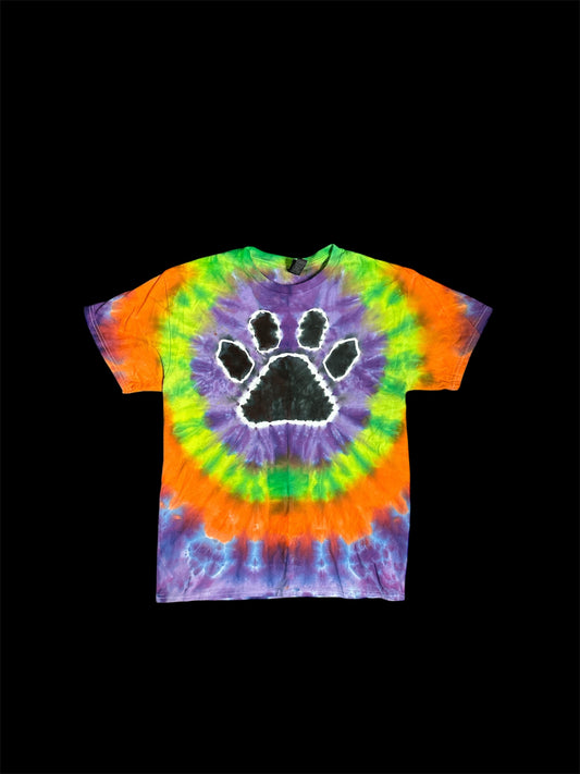 Halloween Pawprint Tie Dye Shirt