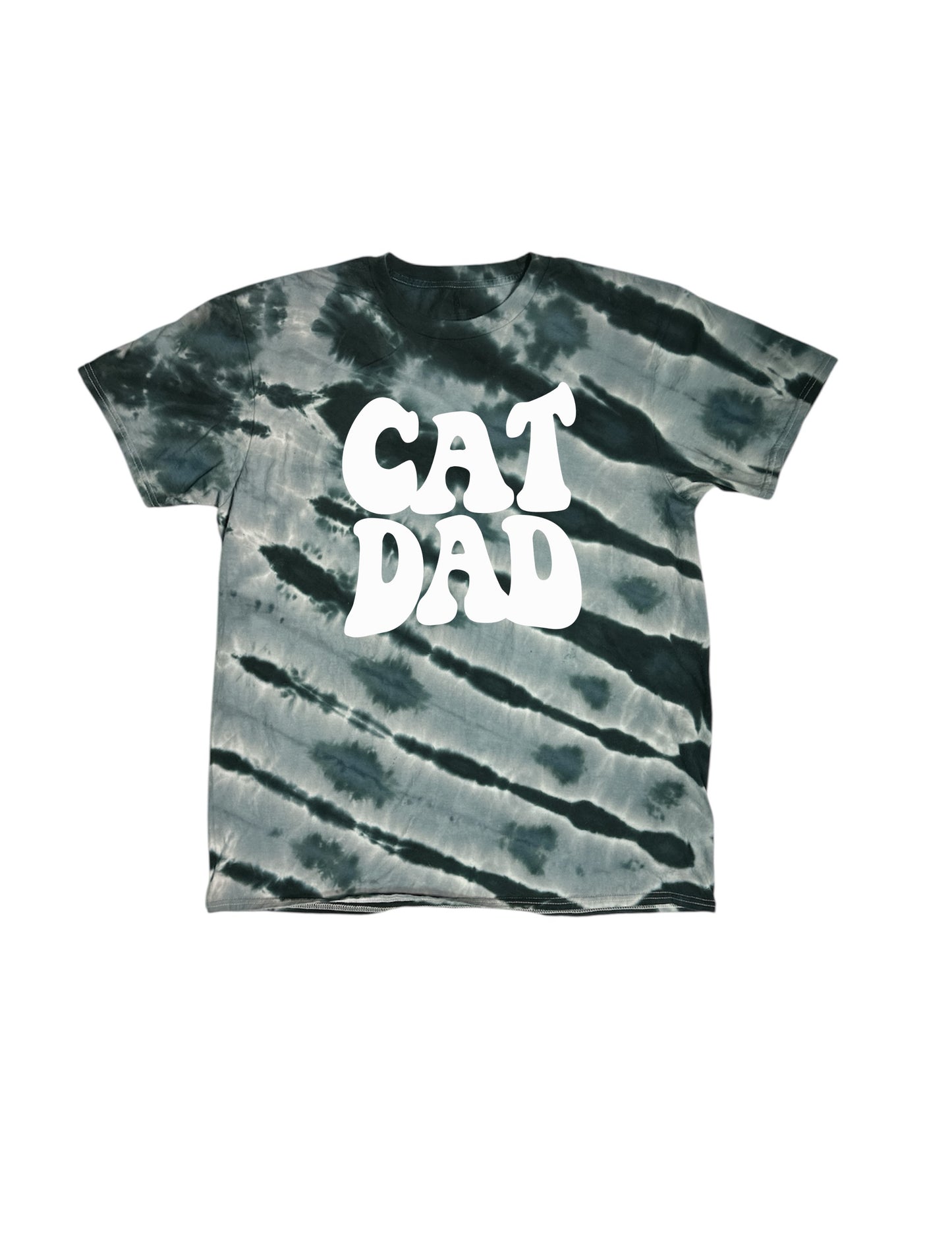 Cat Dad Custom color Tie Dye Shirt