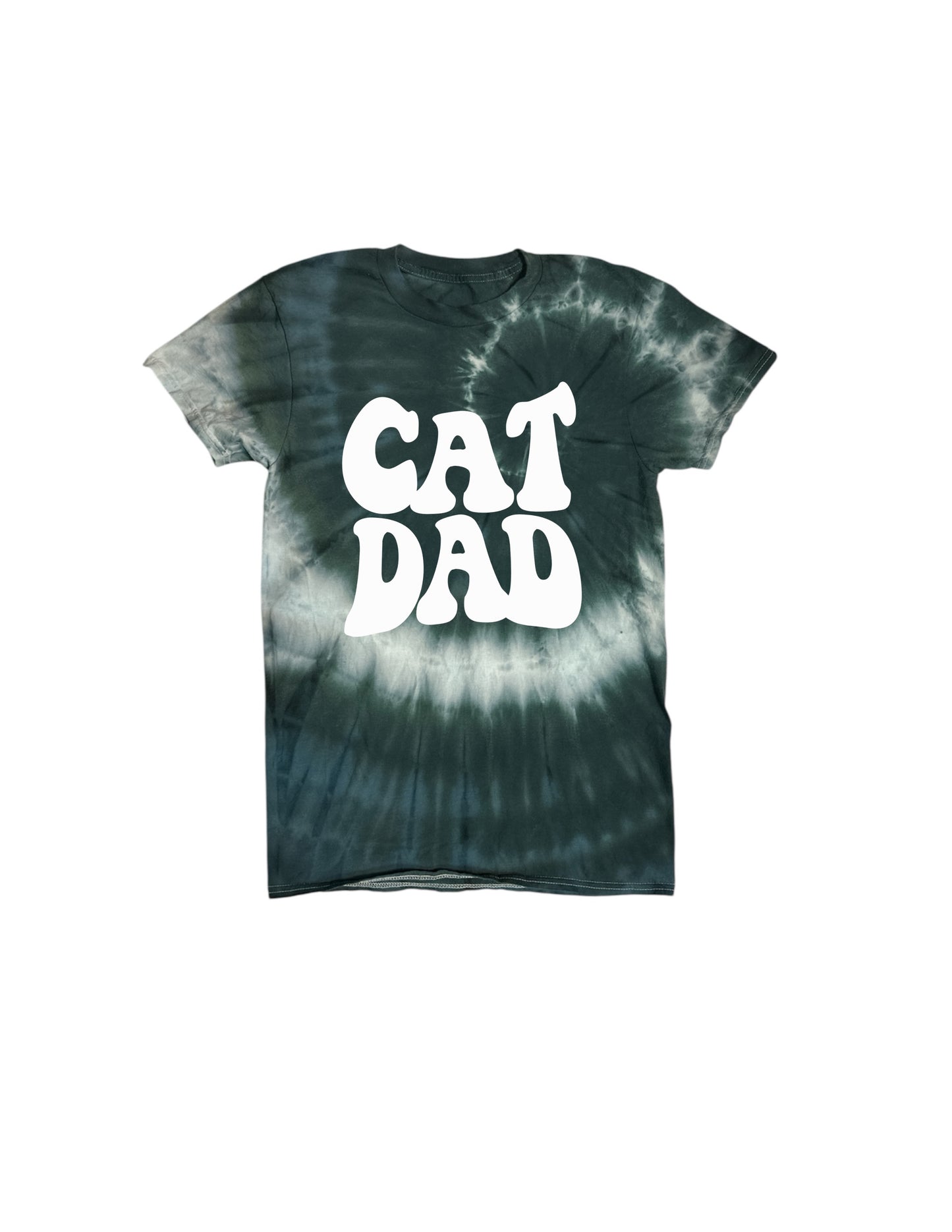 Cat Dad Custom color Tie Dye Shirt