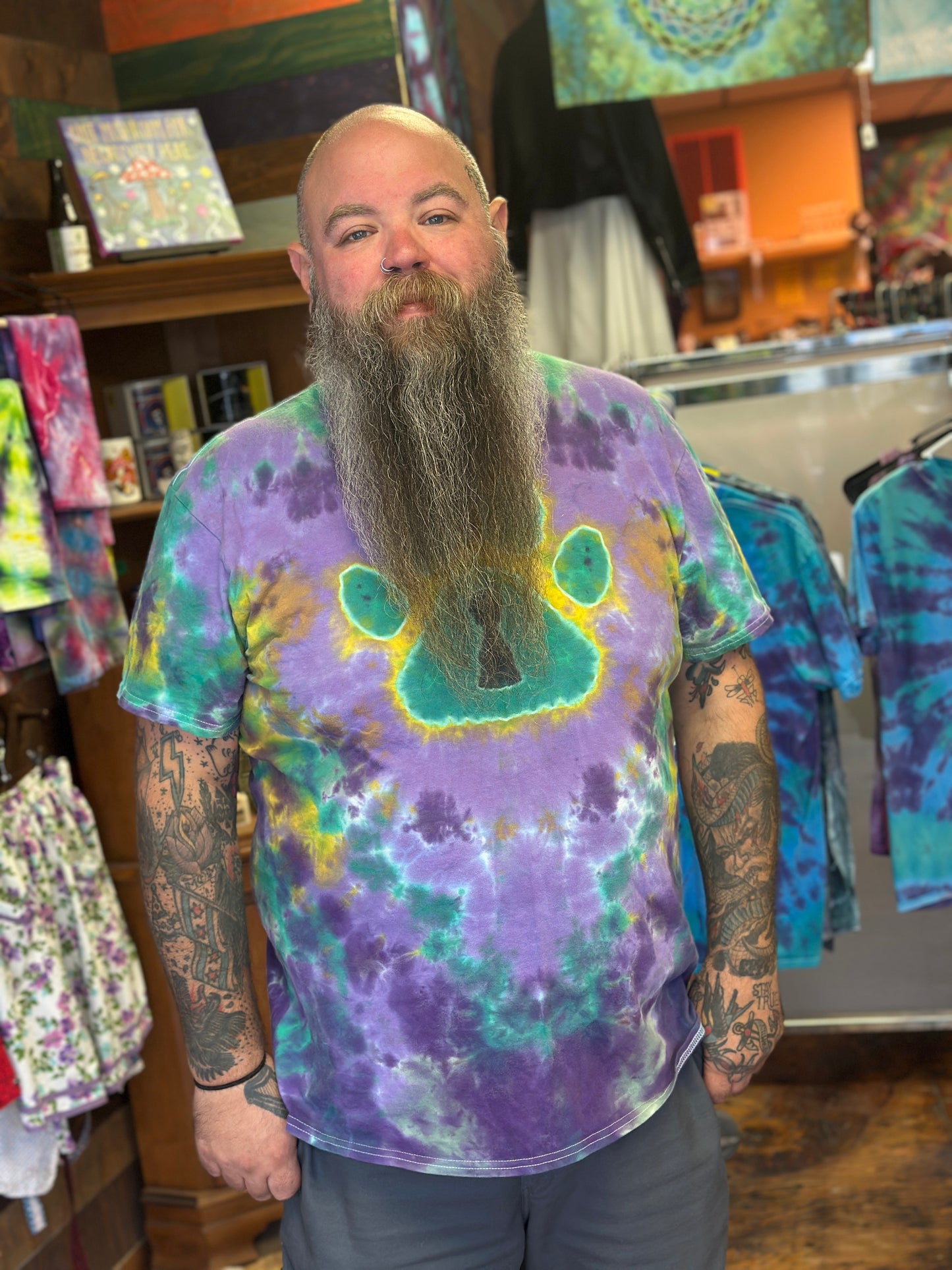 2025 Pawprint LockHeart Tie Dye Shirt