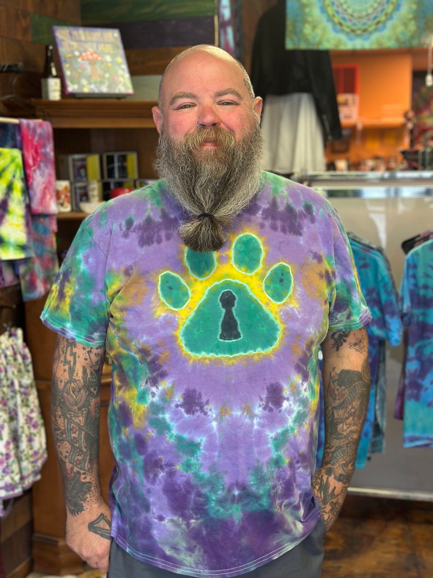 2025 Pawprint LockHeart Tie Dye Shirt