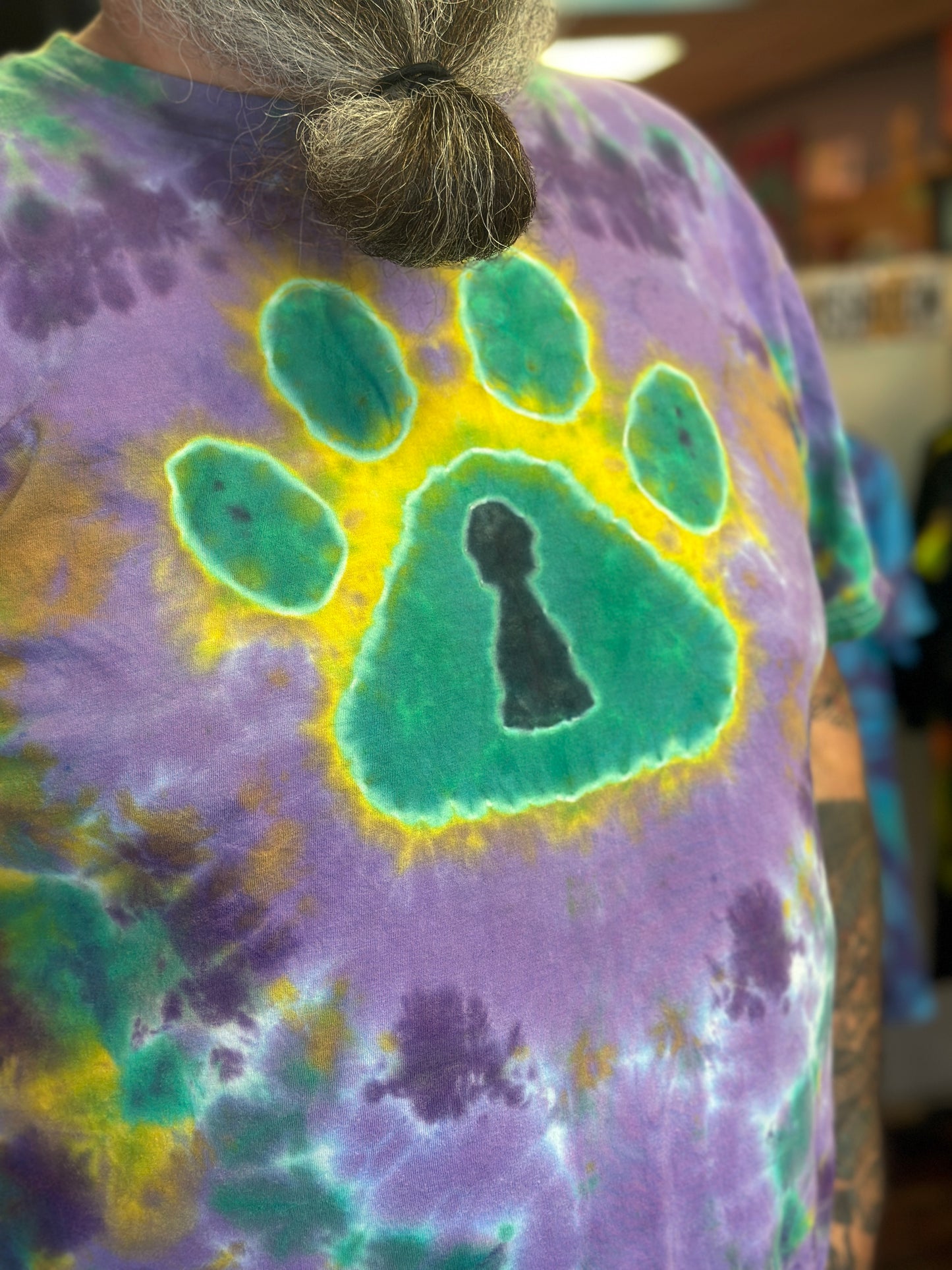 2025 Pawprint LockHeart Tie Dye Shirt
