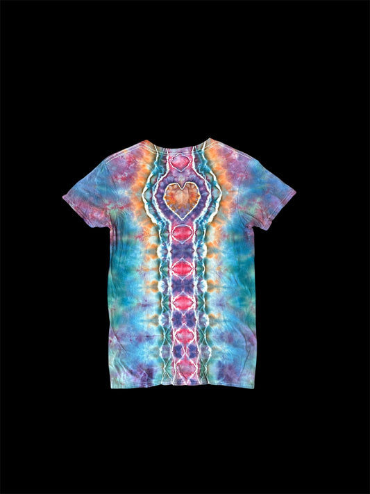 Pink Dancing Bear Tie Dye Tshirt - Small