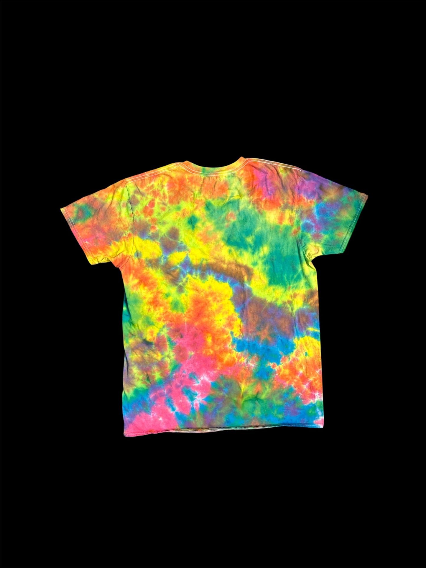 XL Neon Rainbow Ghost Tie Dye Shirt