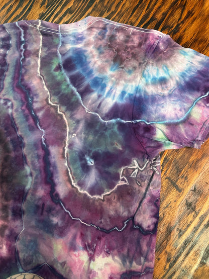 XL Jewel toned Geode Tie Dye T-shirt