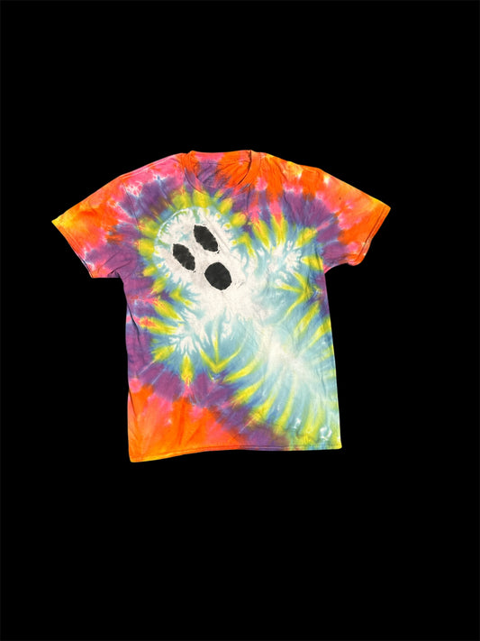 Large Glowing Radioactive Ghost Tie Dye Shirt
