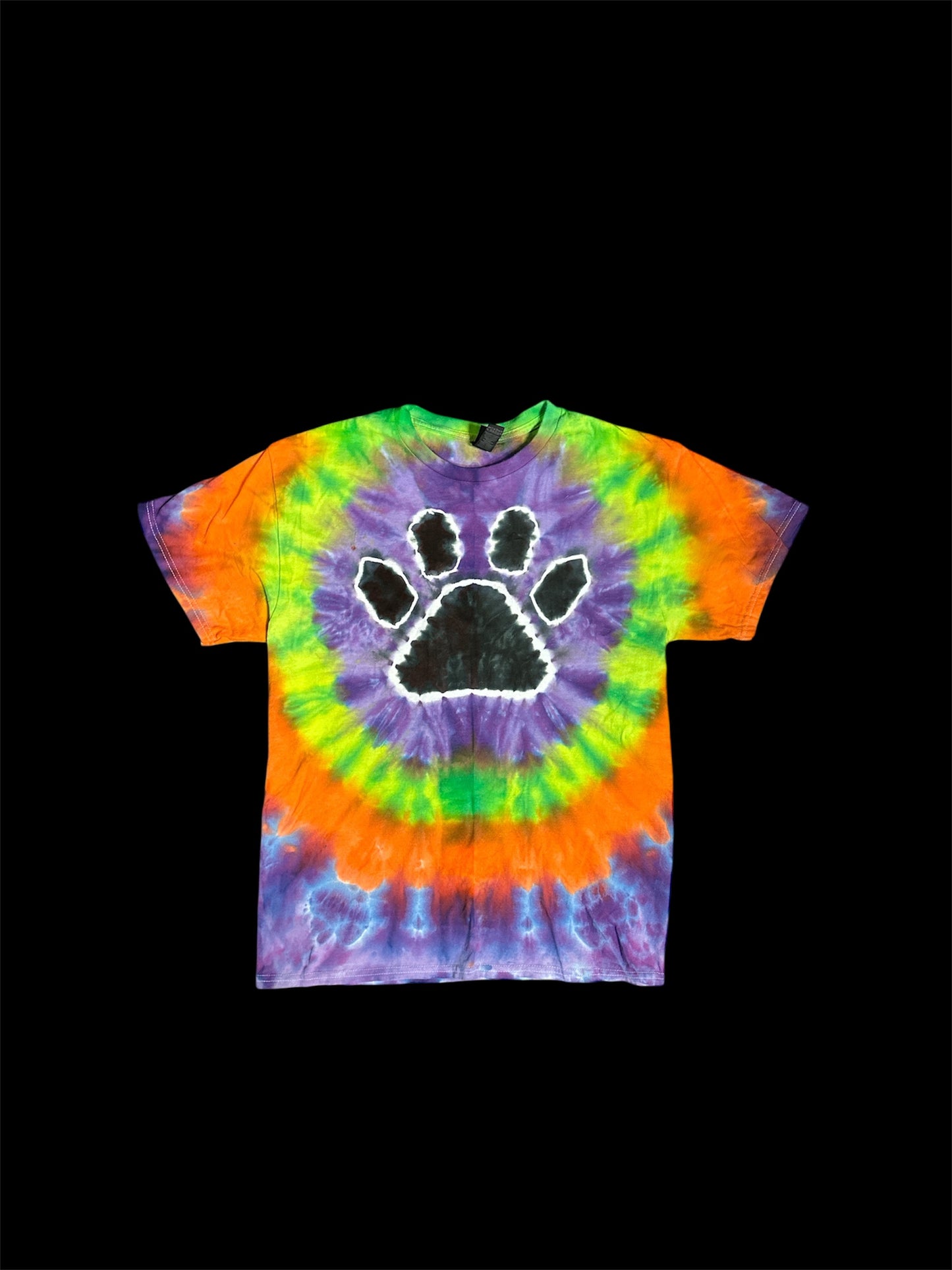 Halloween Pawprint Tie Dye Shirt