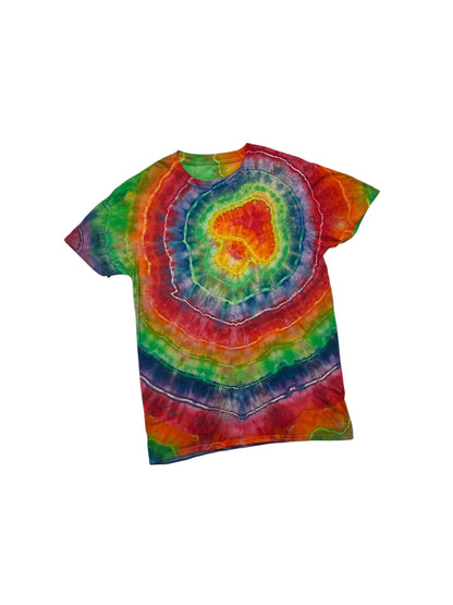 - Medium Rainbow Mushroom Geode tie dye shirt-