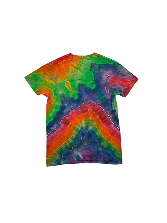 - Medium Rainbow Mushroom Geode tie dye shirt-