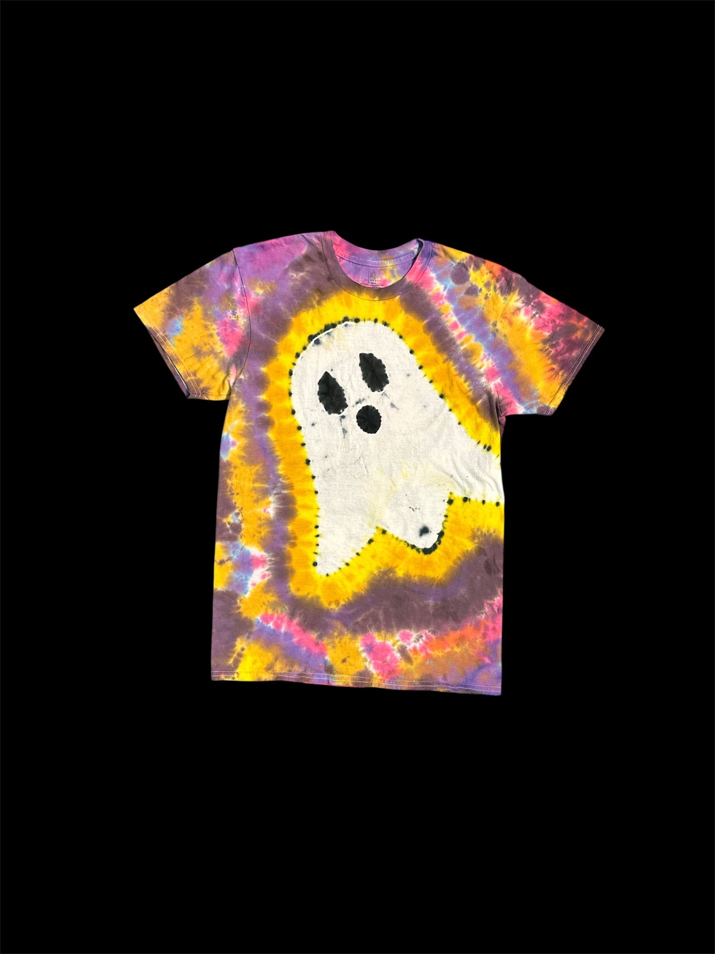 Medium Gold and Purple Ghost Tie Dye Shirt