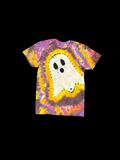 Medium Gold and Purple Ghost Tie Dye Shirt