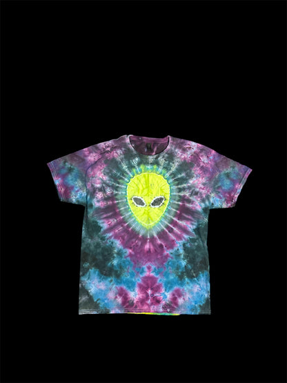 Alien and UFO Tie Dye TShirt