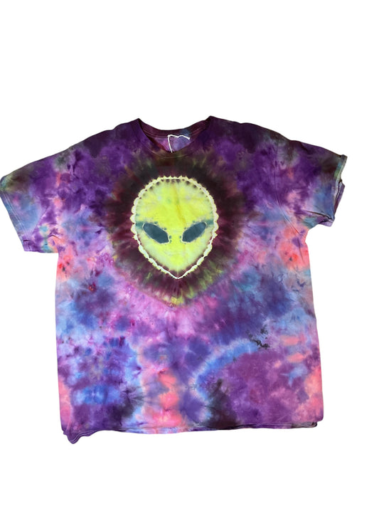 - Alien and UFO Tie Dye Shirt -