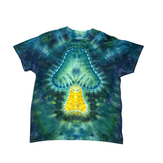 - 2X Blue Mushroom Tie Dye Shirt -