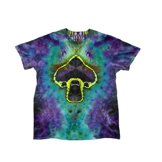 - 2X Glowing Mushroom Tie Dye Shirt -