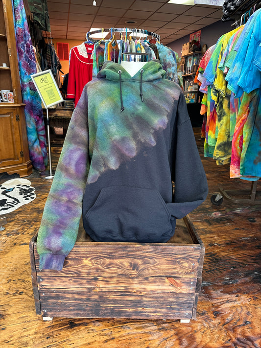 - XL Reverse Teal and Purple Hoodie -