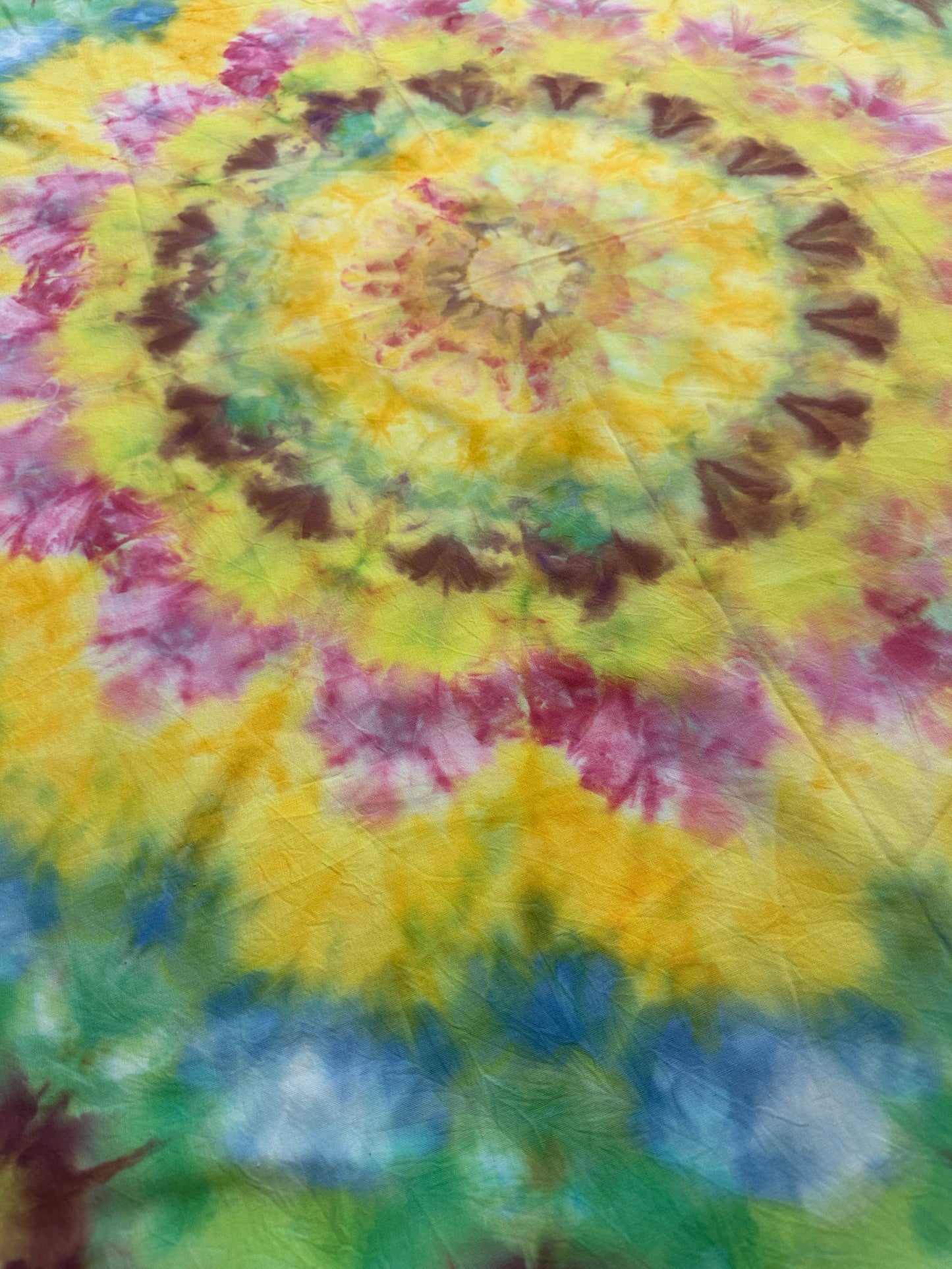 42 x 30 Yellow Flower Tie Dye Tapestry