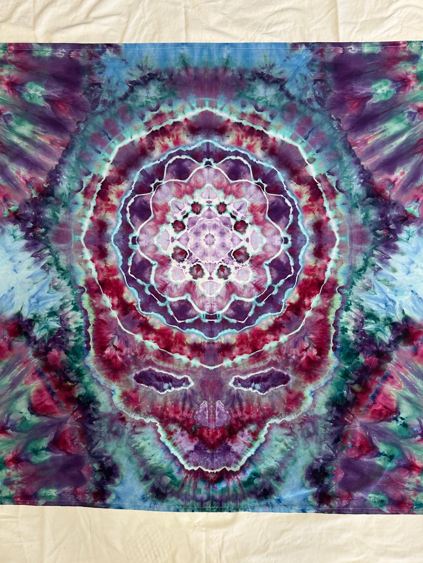 50 x 38 Valentines Mandala Stealie Tie Dye Tapestry