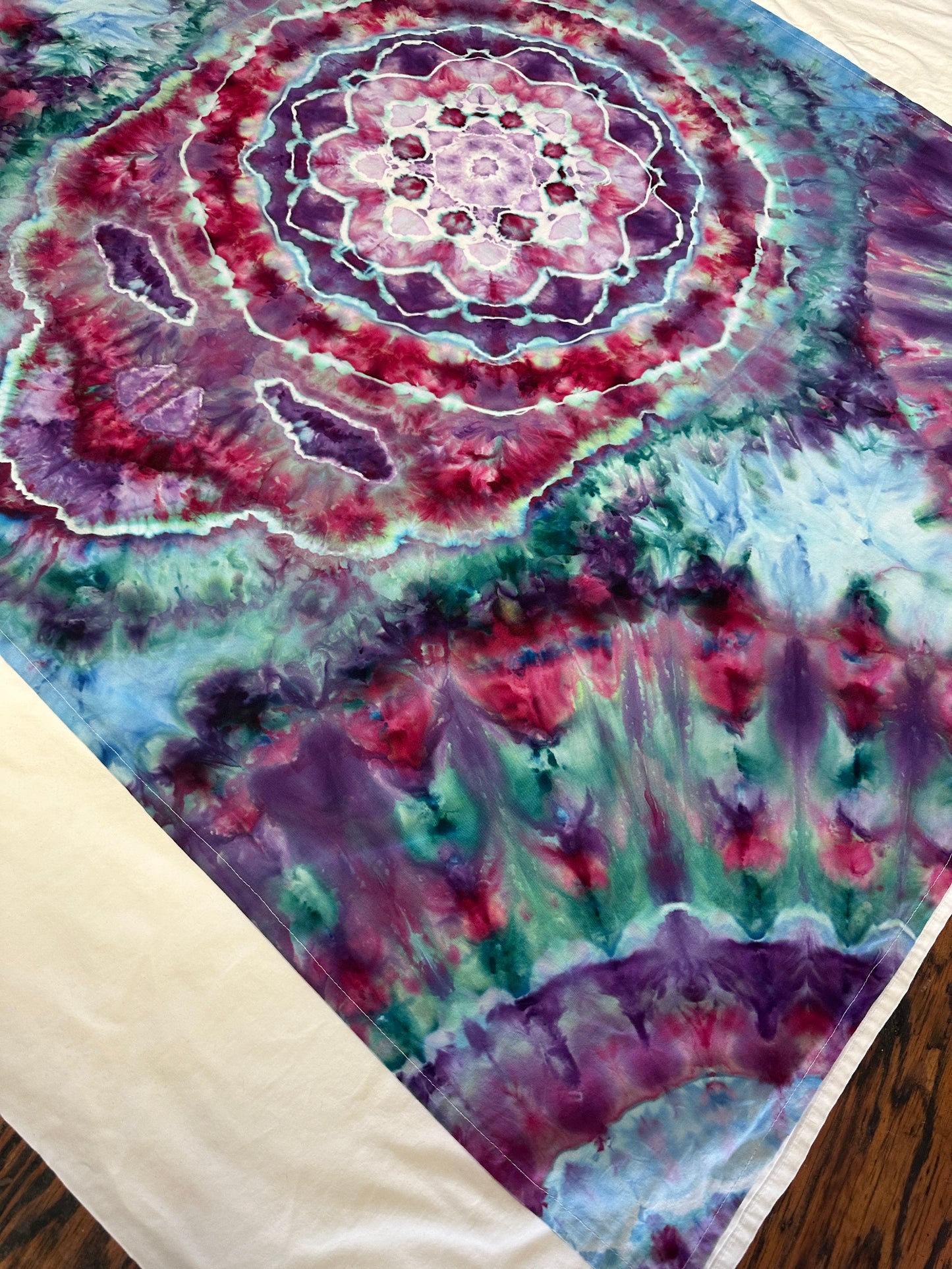 50 x 38 Valentines Mandala Stealie Tie Dye Tapestry