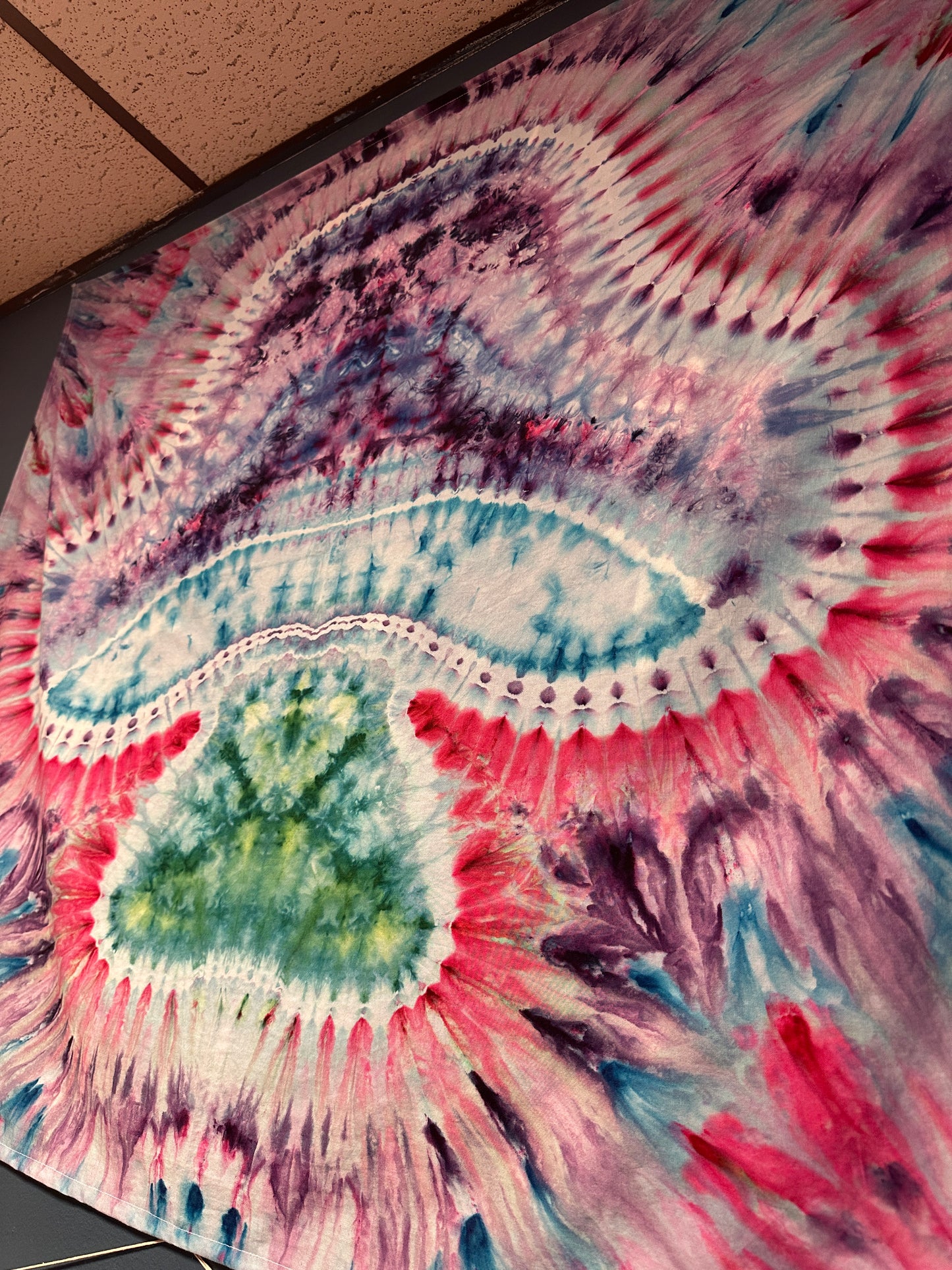 48 x 39 Melty Mushroom Tie Dye Tapestry