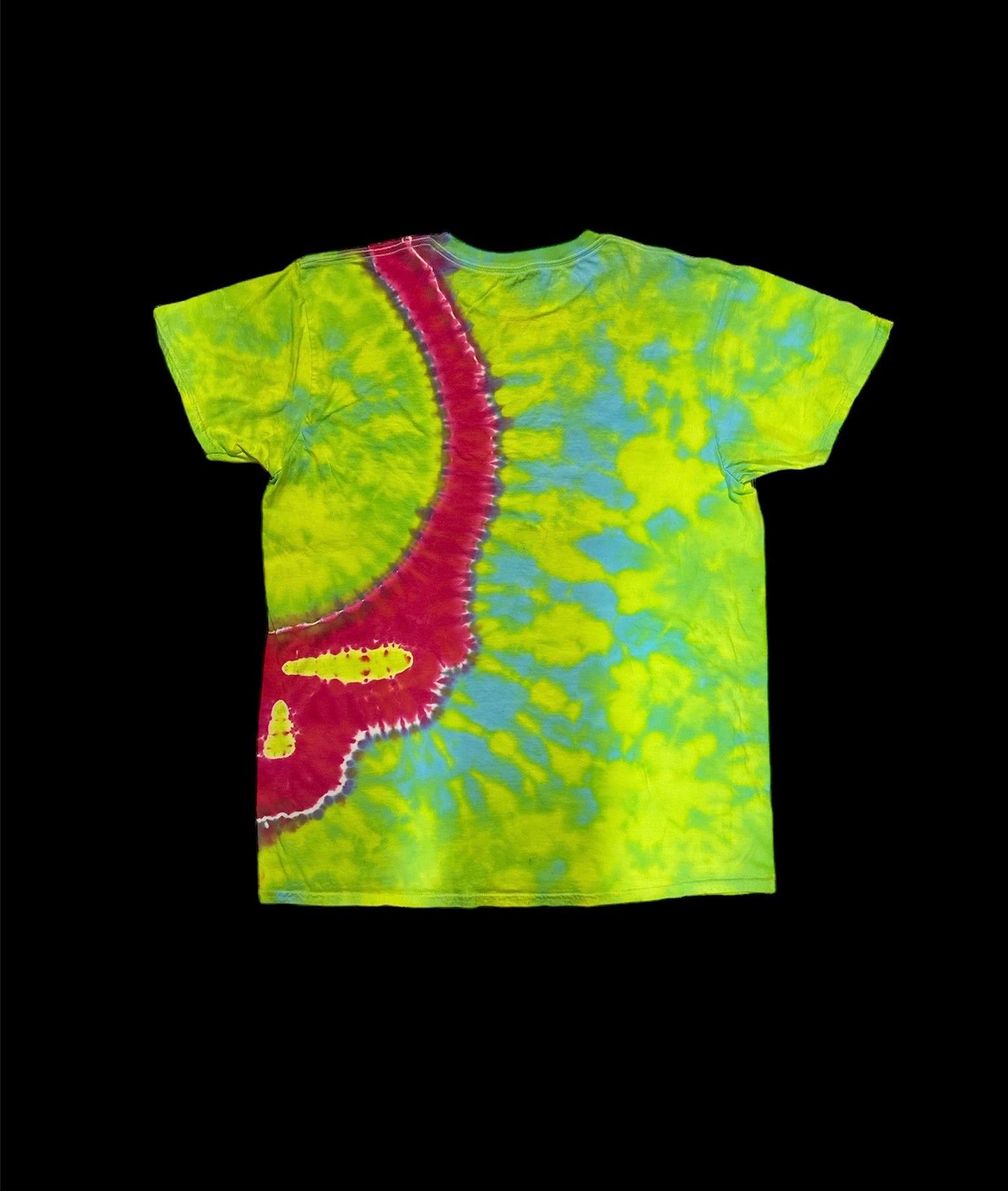 - XL Super Neon Stealie Tie Dye Shirt -