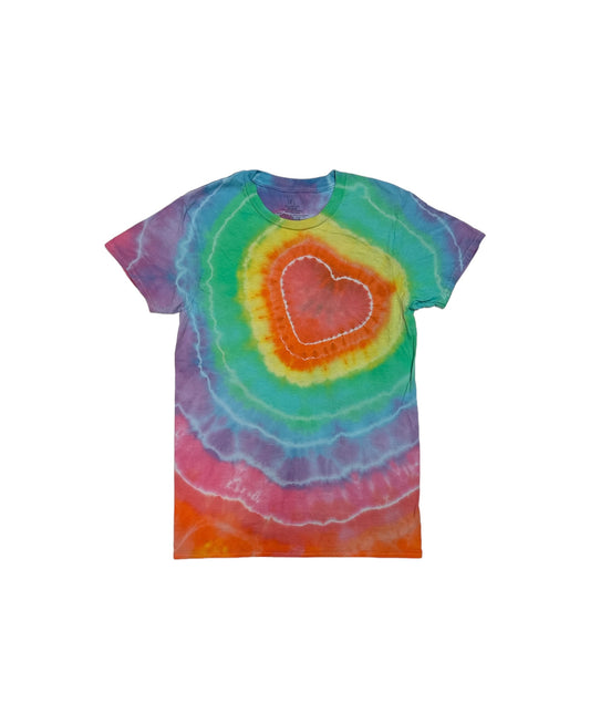 - Rainbow Heart Geode Tie Dye Shirt -