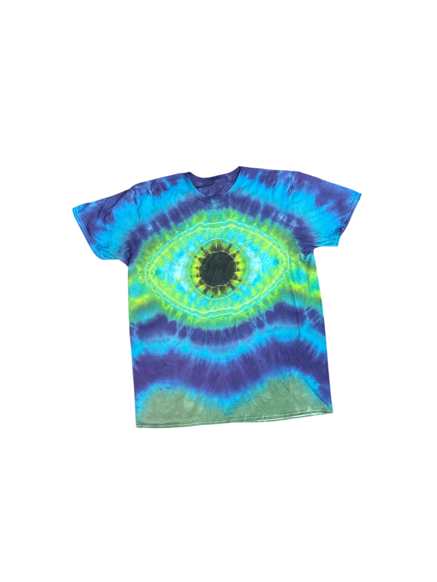 - Eyeball Blue and Green Tie Dye Tshirt