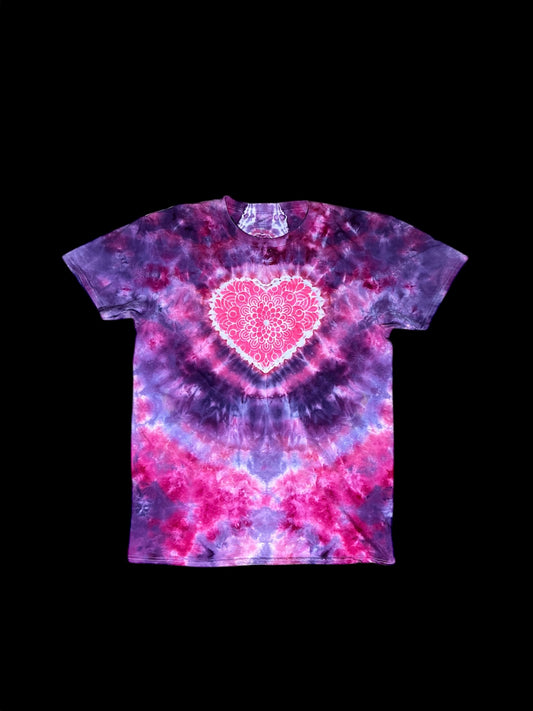 - Large Lace Heart Tie Dye Shirt