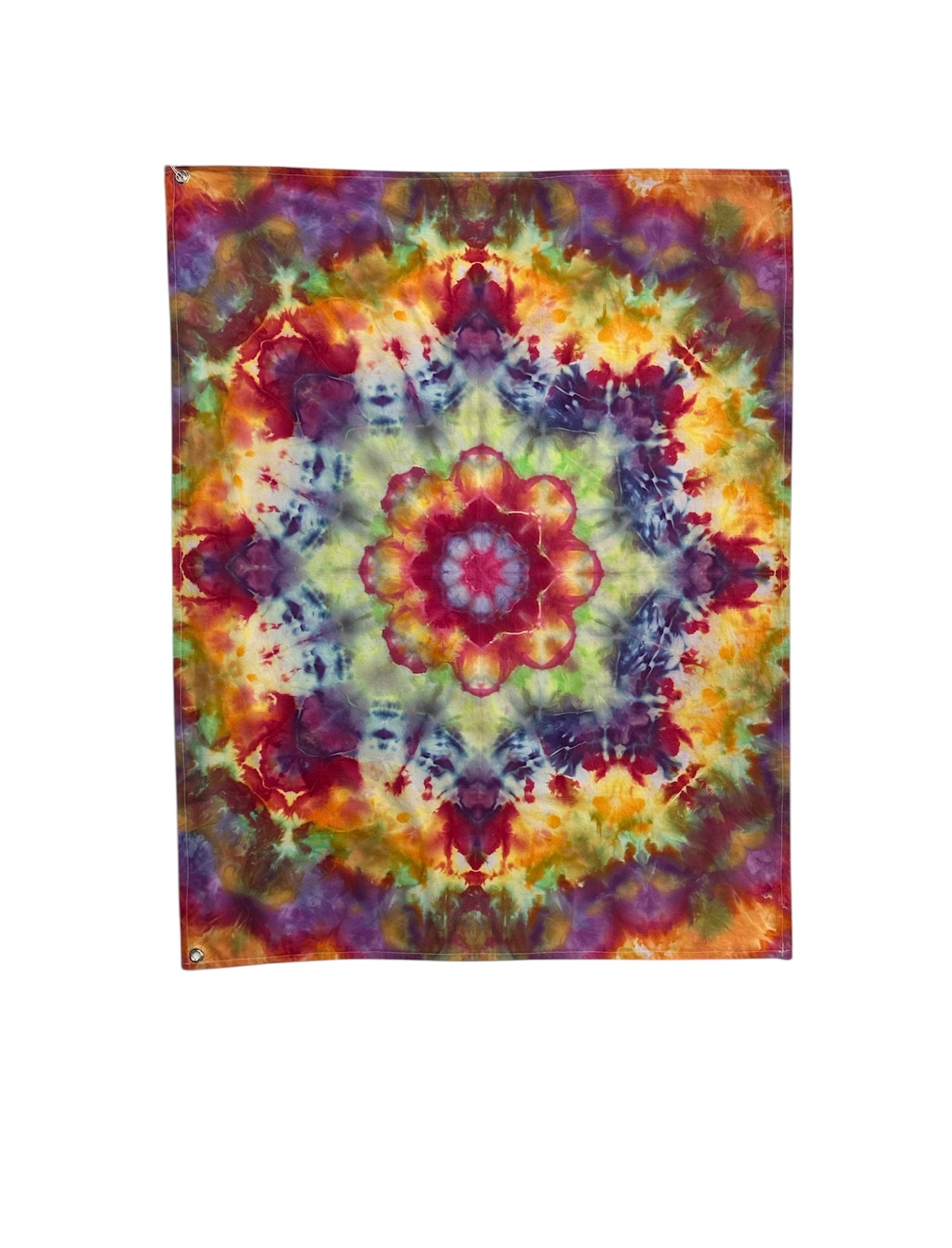 40 x 32 Rainbow Mandala  Dye Tapestry