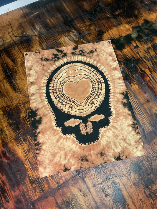 - 38x33 Reverse Heart Stealie Tapestry