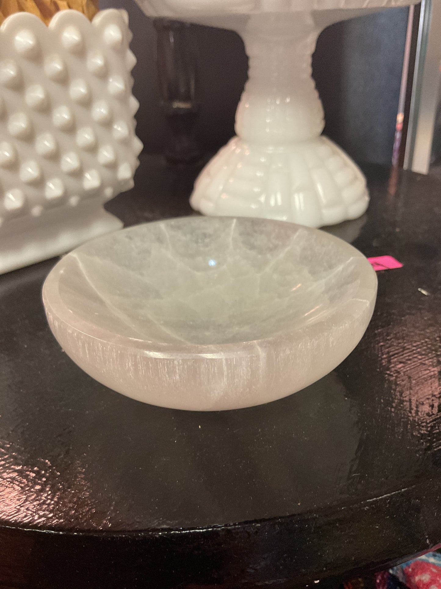 Selenite Smudge Bowl and crystal charging